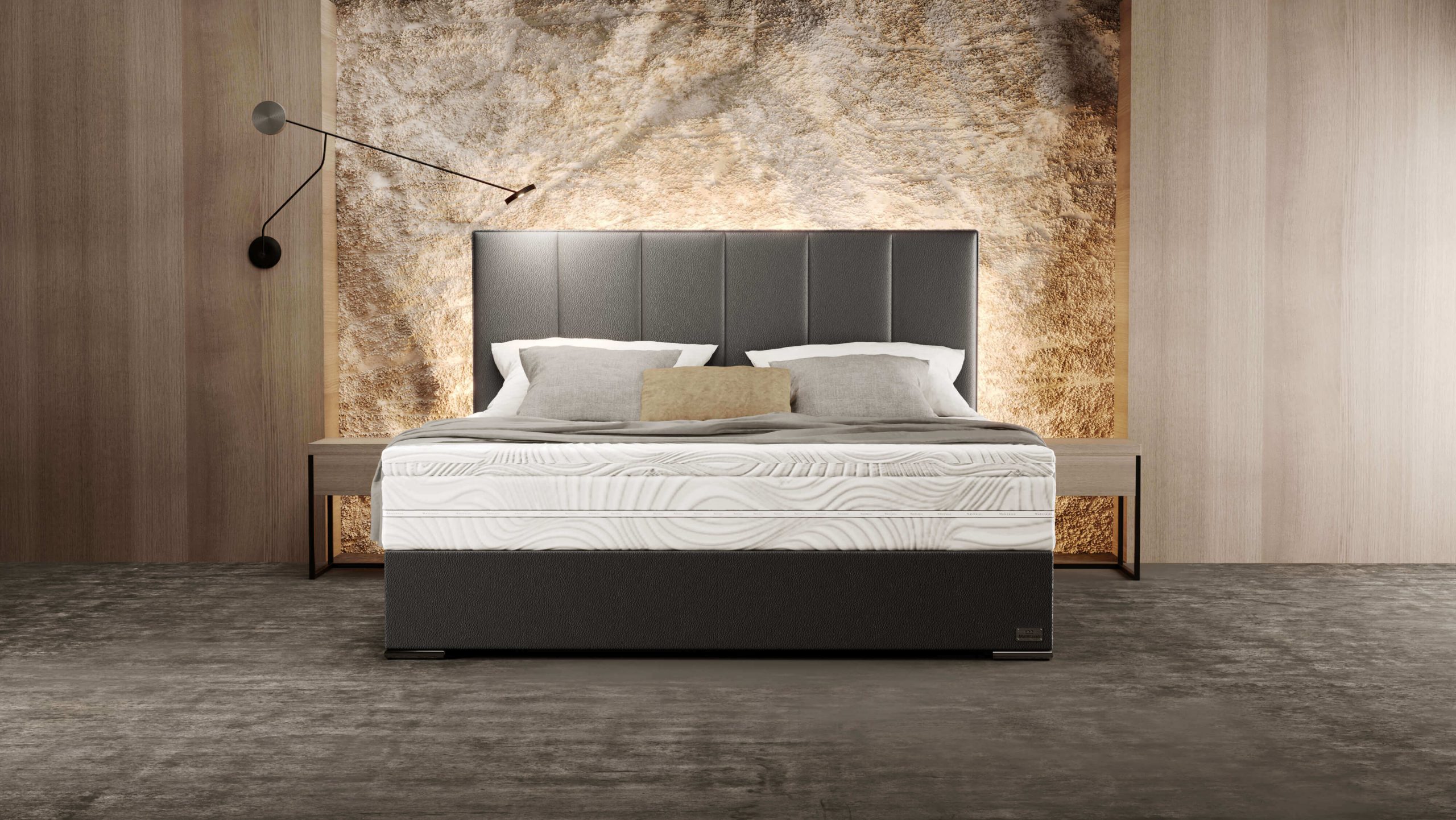 Luxusní hotelová postel s prodyšnou matrací