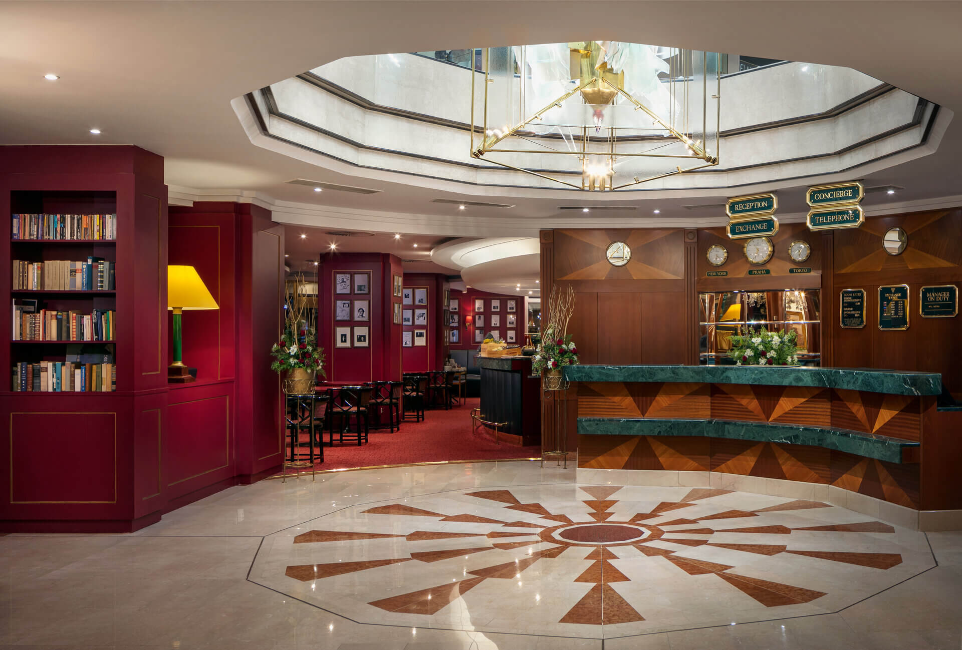 Recepcia a lobby Art Nouveau Palace Hotel Prague v secesnom štýle