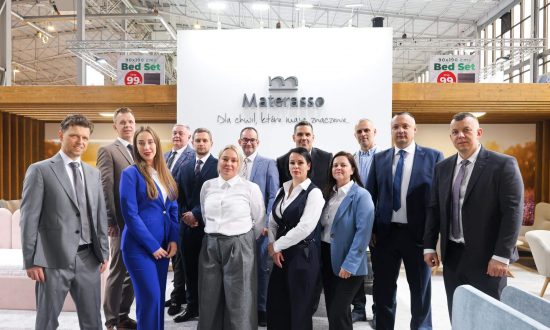 Tím Materasso Hotels na stánku počas veľtrhu Meble Polska 2026 v Poznani